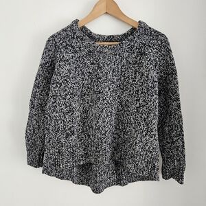 Acne Studios Ruth Twisted Wool Knit Sweater Small Black White Chunky